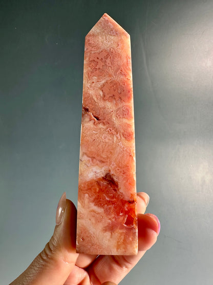 Intuitively Chosen Indonesian Pink Carnelian Tower | Love, Courage & Vitality Crystal
