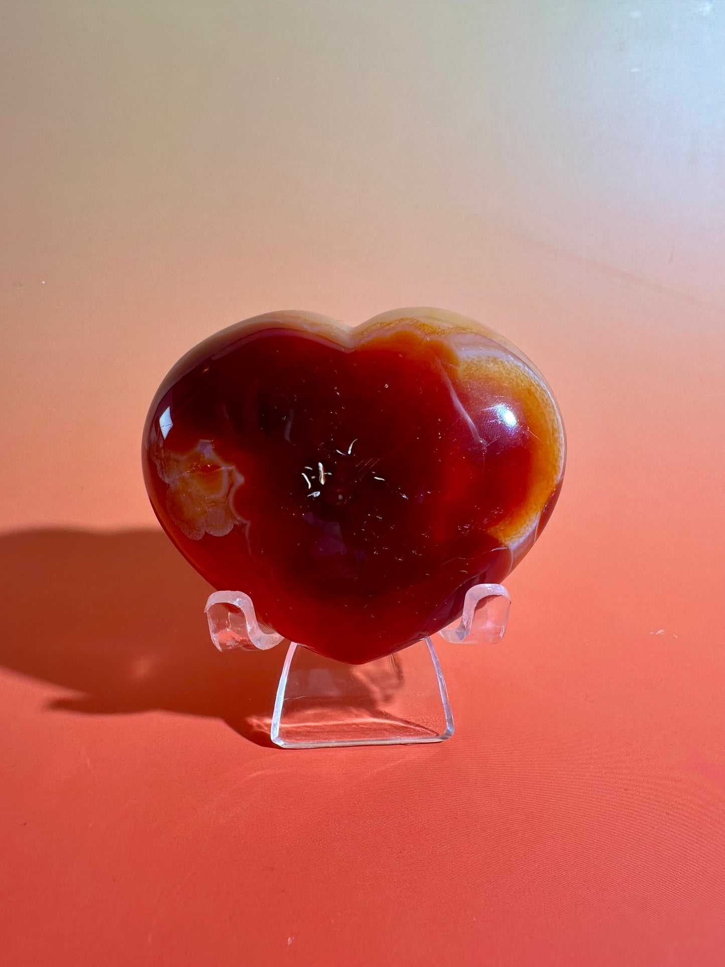 Carnelian Heart – Option B | Joy, Creativity & Positive Energy Crystal
