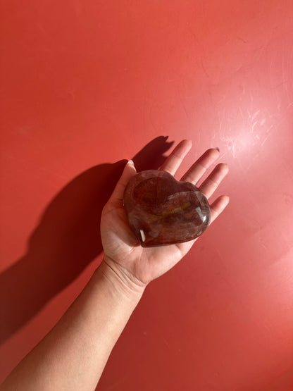 Fire Quartz Heart – Option D | Empowerment, Vitality & Emotional Strength Crystal
