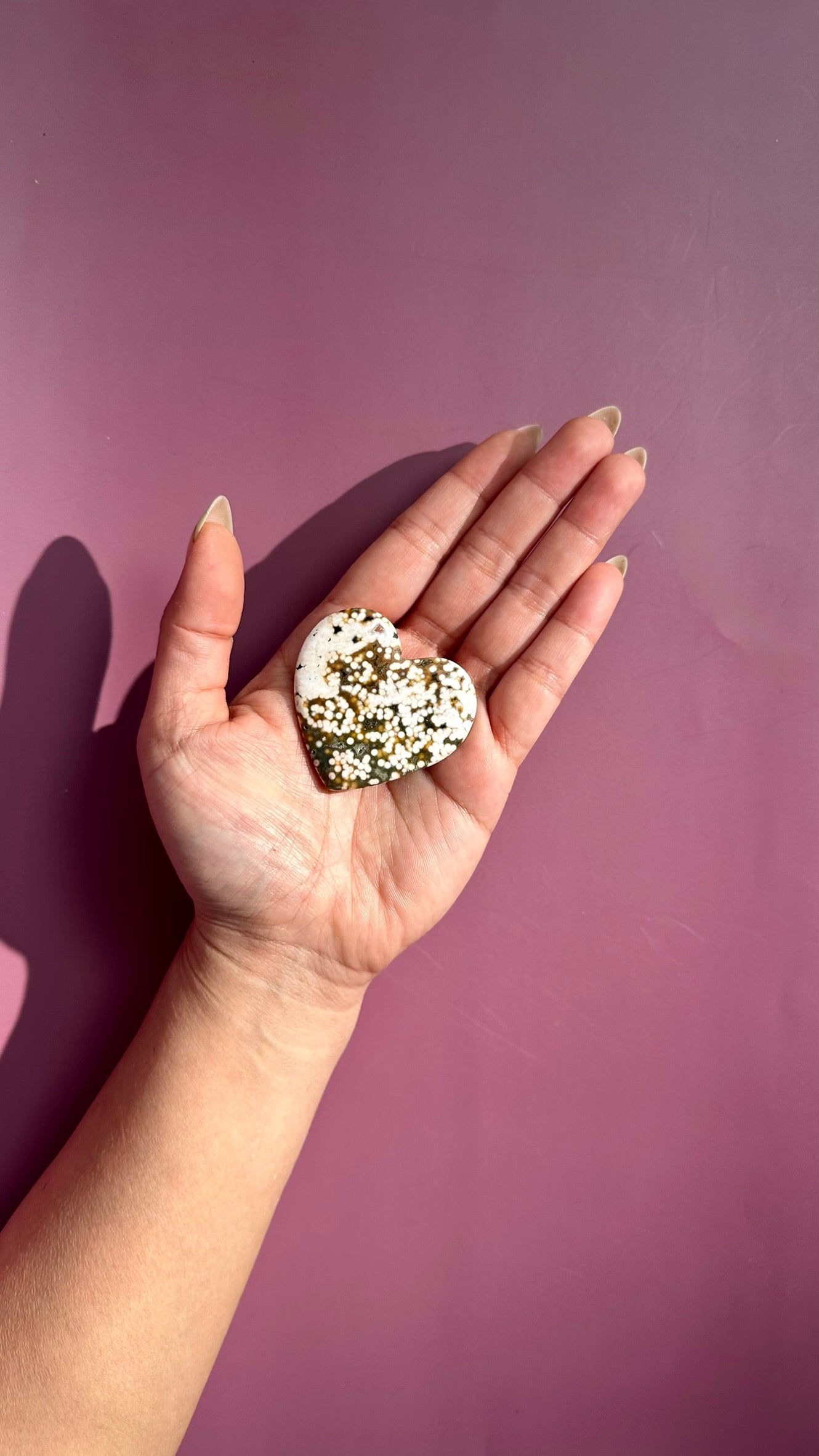 Ocean Jasper Heart Carving – Option M