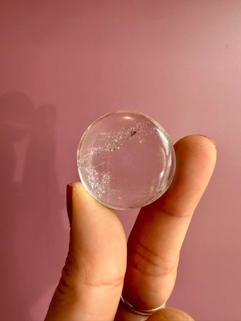 Himalayan Clear Quartz Mini Flat Palm