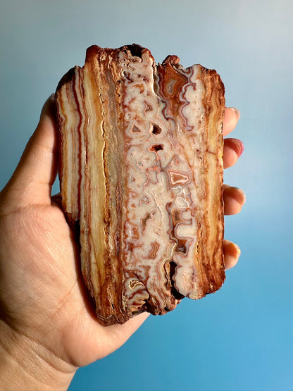 Pink Crazy Lace Agate Slab Option B | Polished Indonesian Crystal