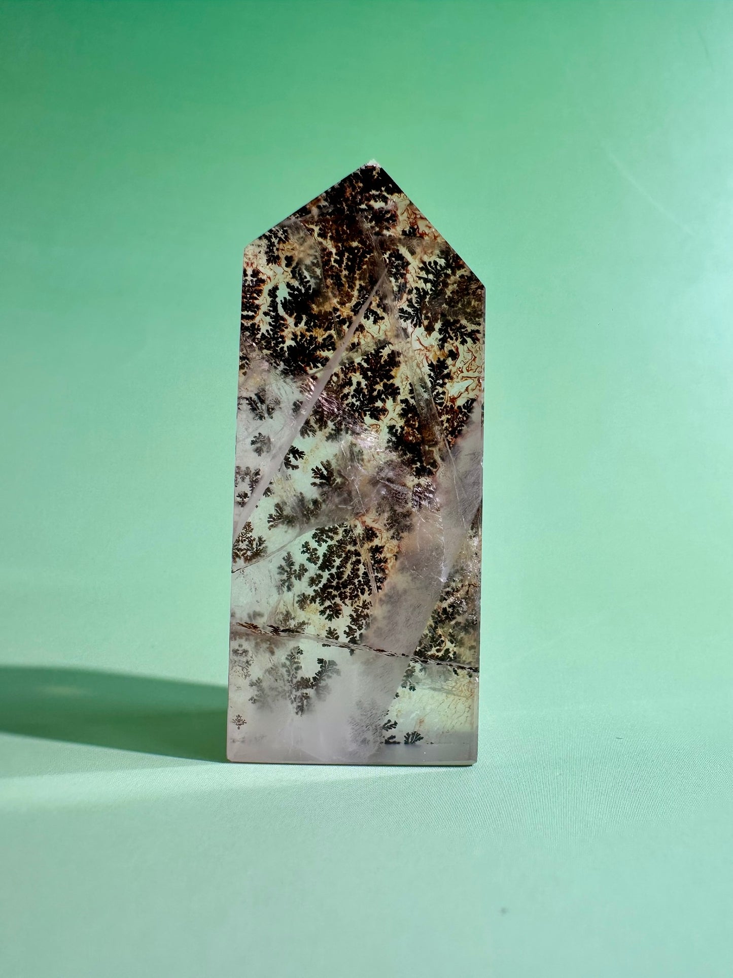 Dendritic Quartz Tower – Option K | Spiritual Growth, Clarity & Meditation Energy