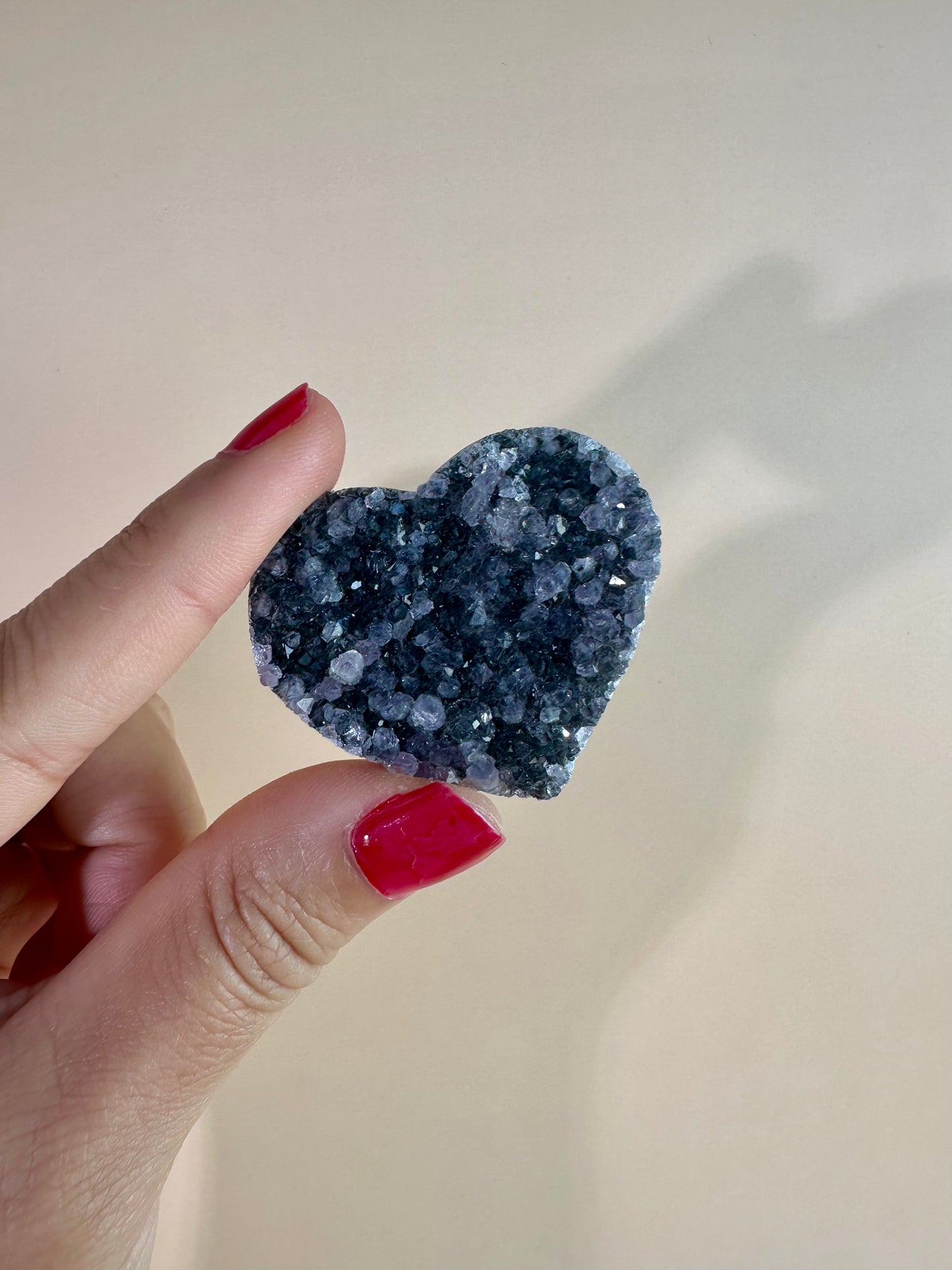 Small Druzy Amethyst Heart - G