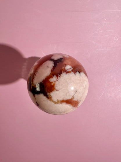 Carnelian Flower Agate Sphere Option C | Polished Crystal Sphere