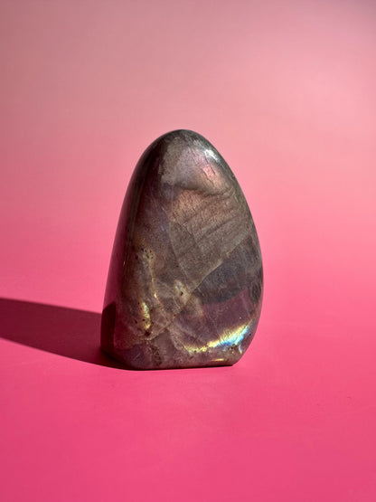 Small Blue and Purple Flash Labradorite Standing  Freeform – Option O