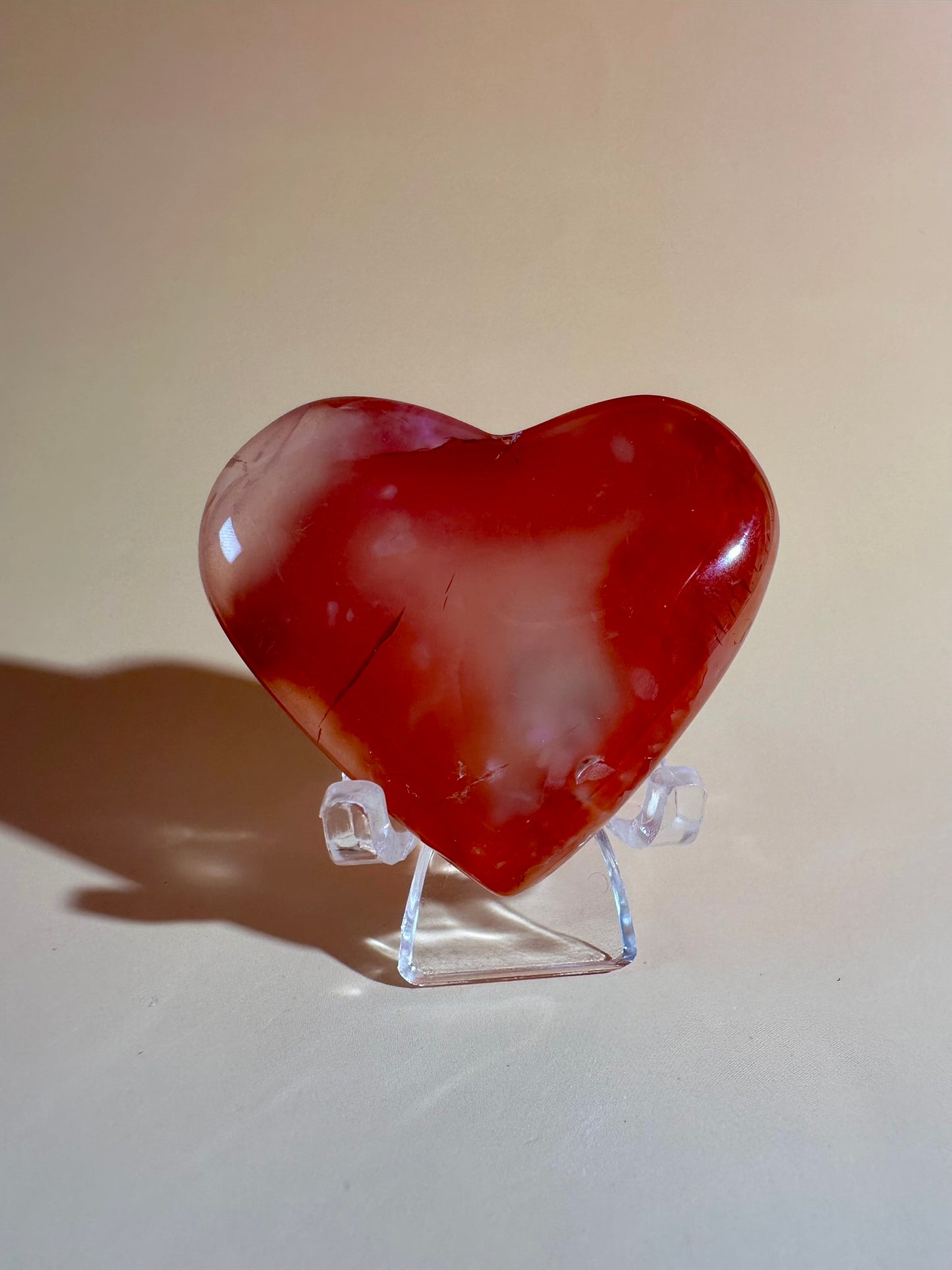 Small Carnelian Heart Option F | Passion, Motivation & Joy Crystal