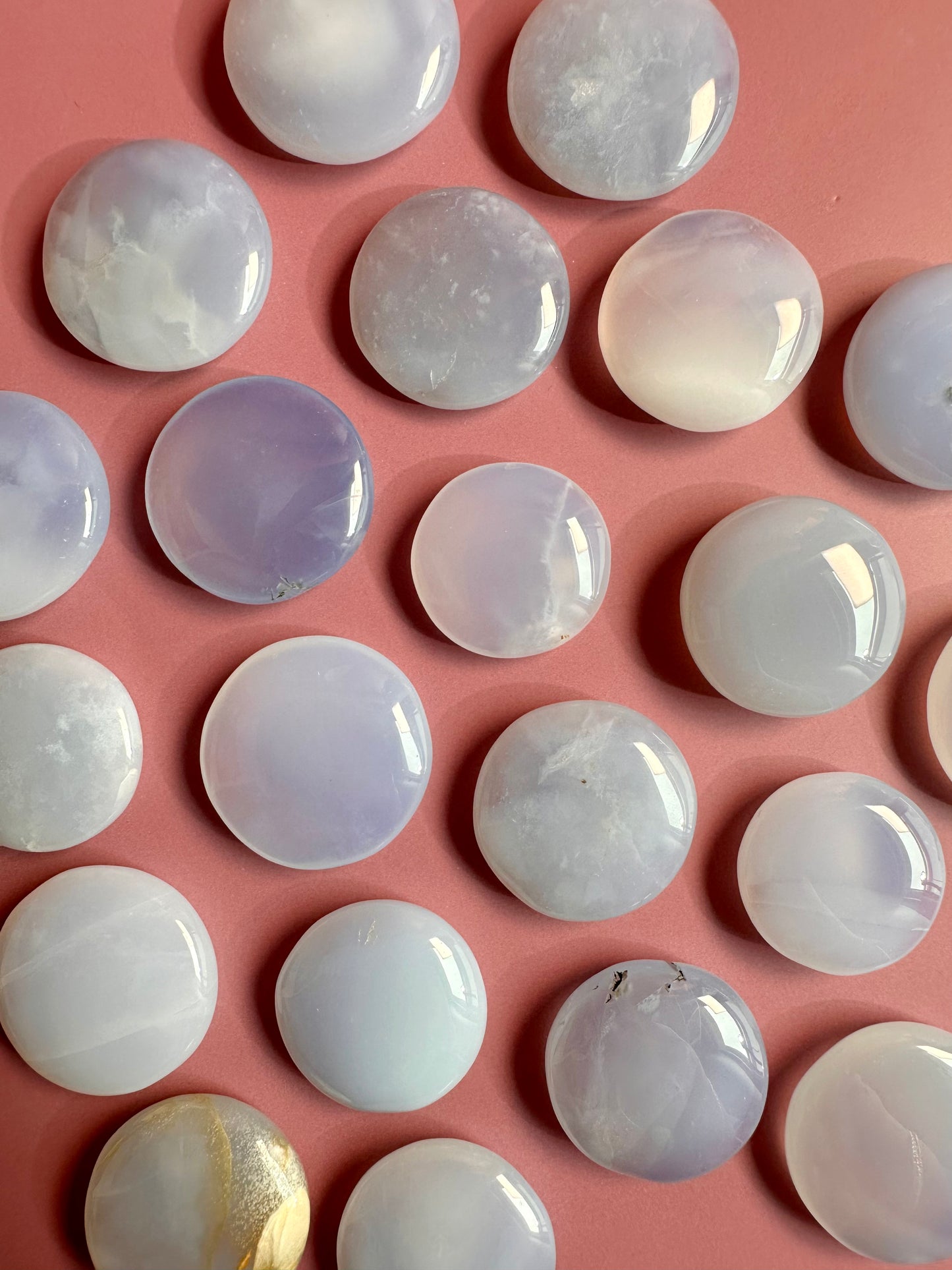 Blue Chalcedony Mini Flat Palm