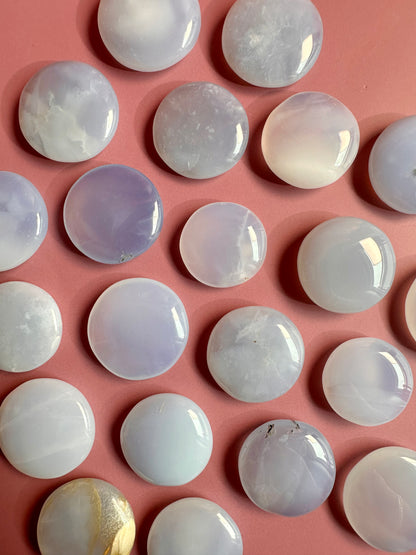 Blue Chalcedony Mini Flat Palm