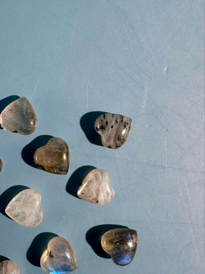 Teeny Labradorite Heart | Flashy Crystal Carving