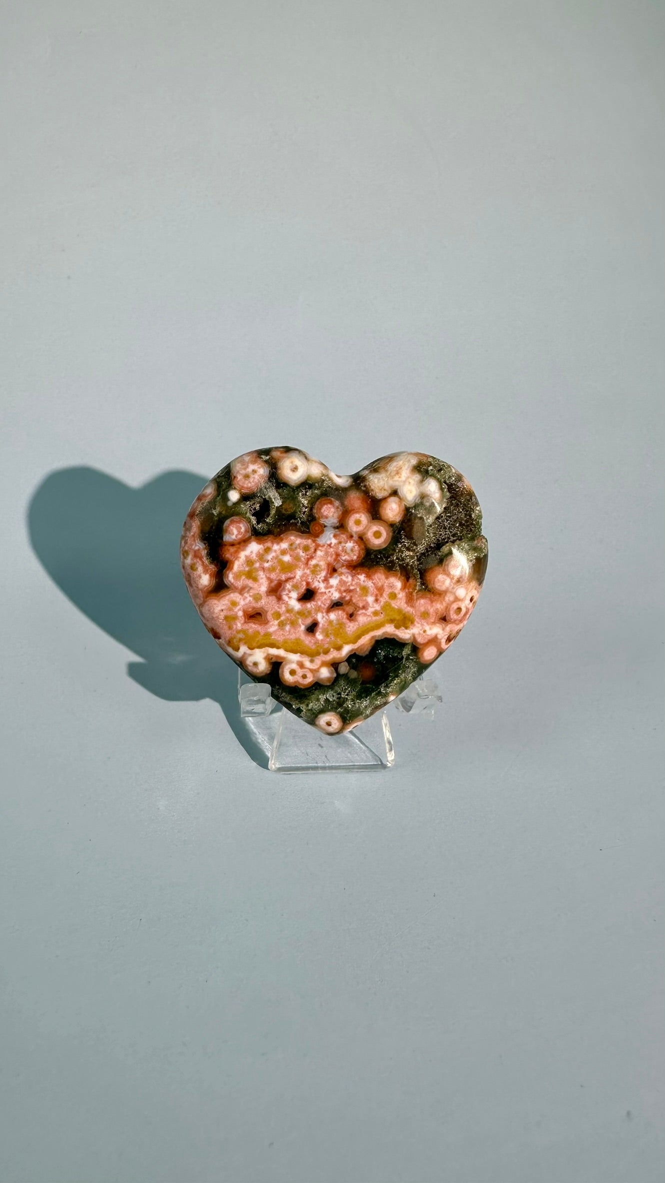 Ocean Jasper Heart Carving – Option J