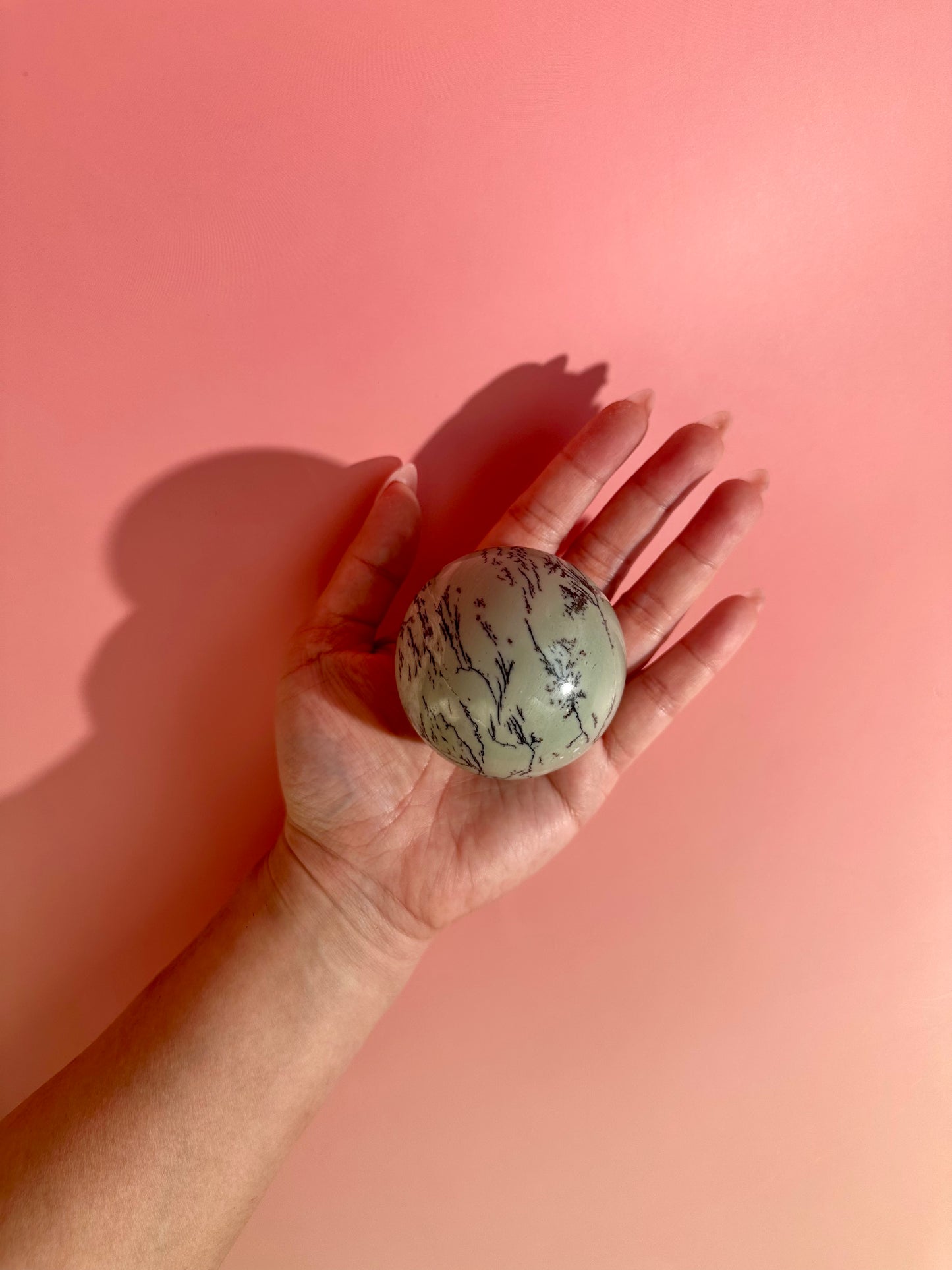 Green Picture Jasper Sphere – Option C