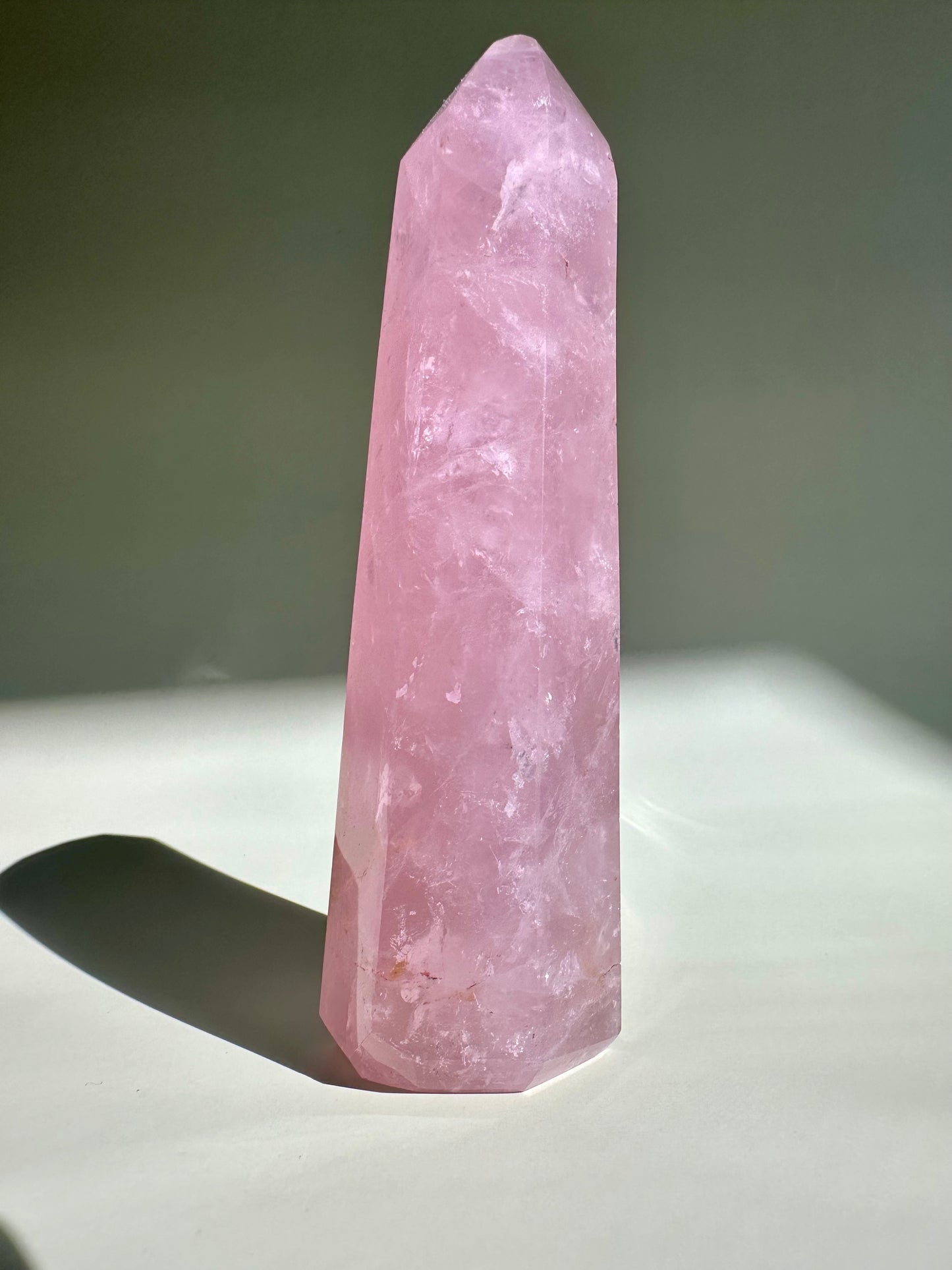 Large Rose Quartz Tower - B