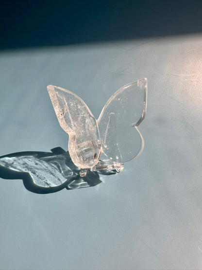 3D Himalayan Clear Quartz Butterfly Carving