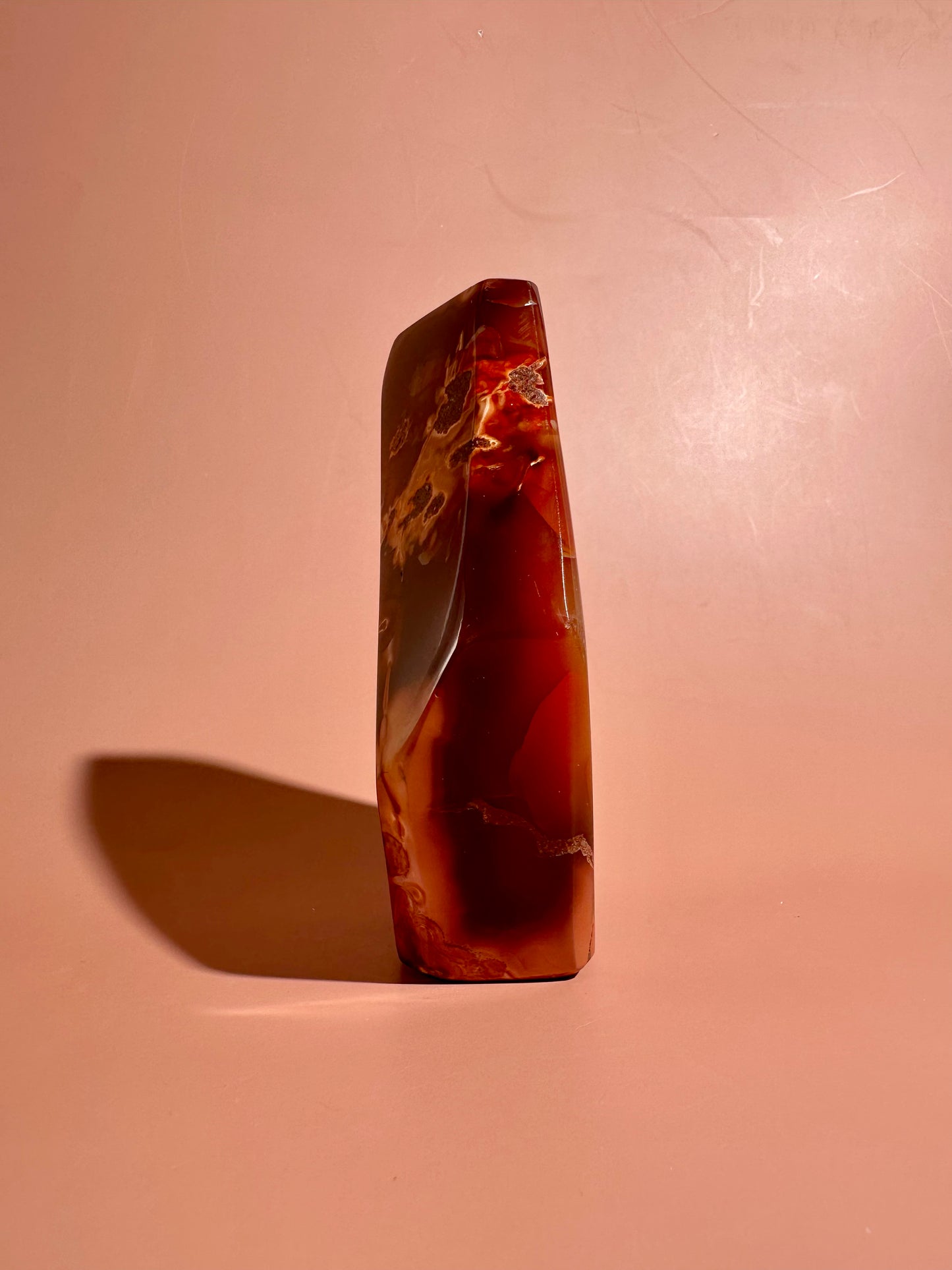 Carnelian Agate Geometric Freeform – Option K | Collector Statement Crystal & Empowerment Energy