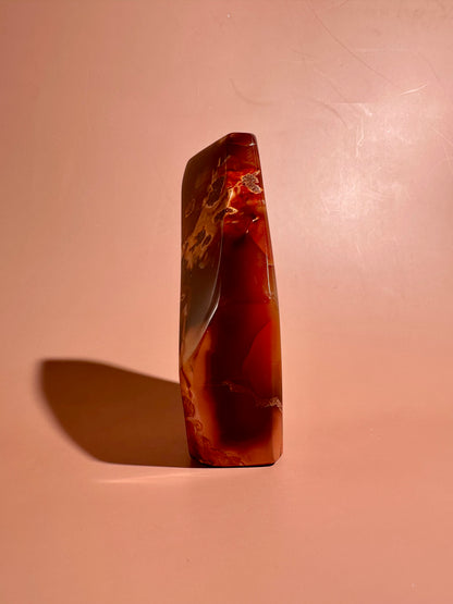 Carnelian Agate Geometric Freeform – Option K | Collector Statement Crystal & Empowerment Energy
