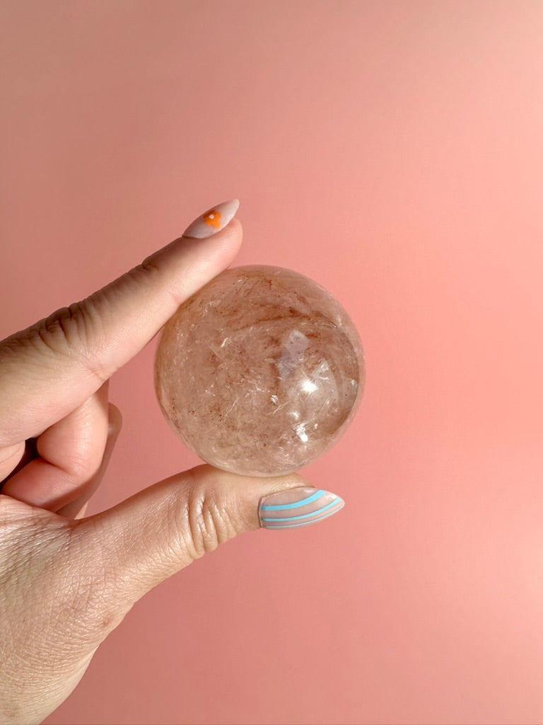 Fire Quartz Sphere – Option D | Motivation, Strength & Transformative Energy (Copy)