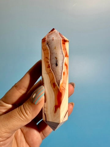 Carnelian Double Terminated Point – Option G | Confidence, Passion & Positive Energy