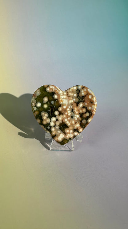 Ocean Jasper Heart Carving – Option O