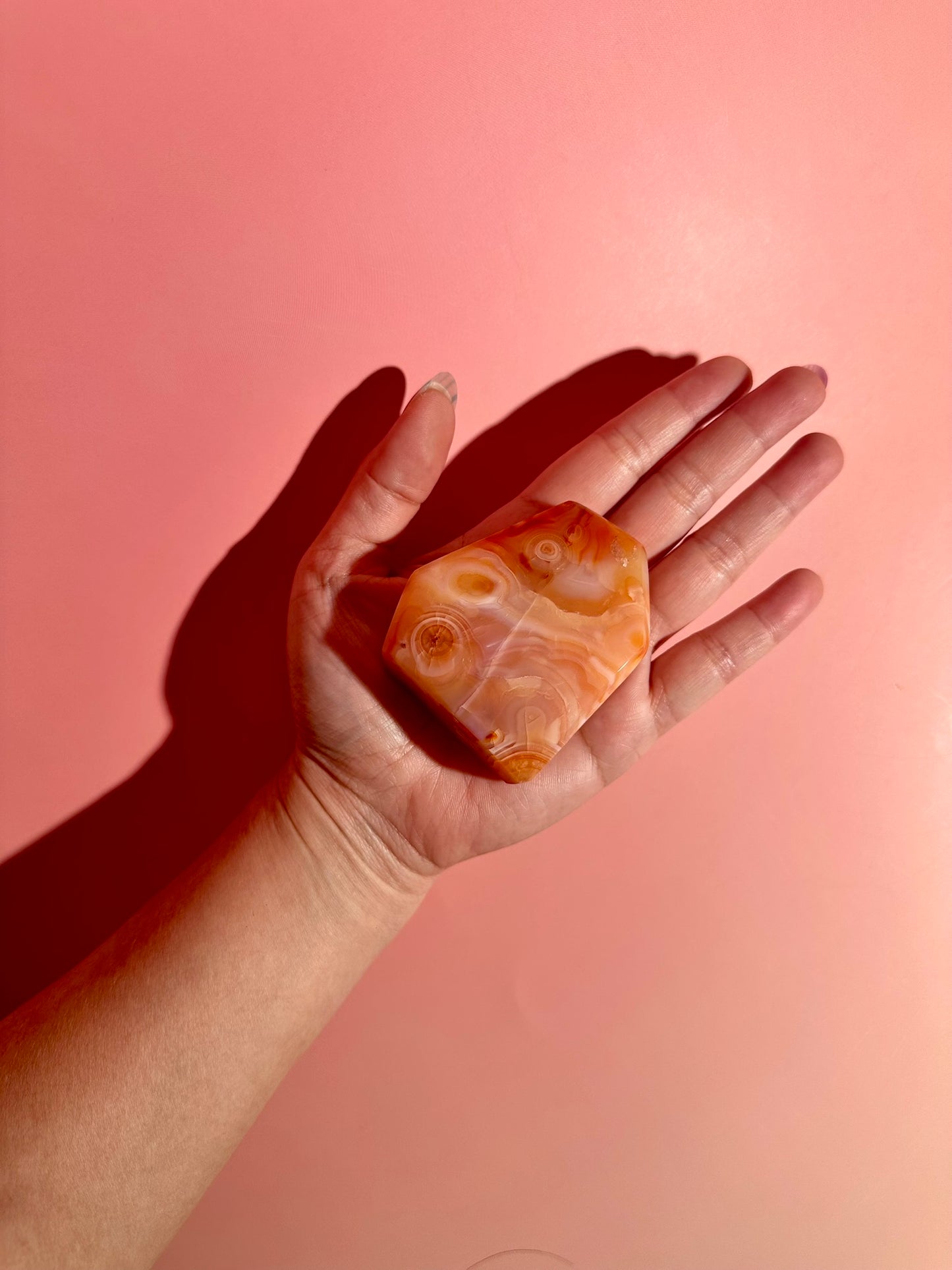 Carnelian Agate Geometric Freeform – Option D | Empowerment, Joy & Transformation Energy