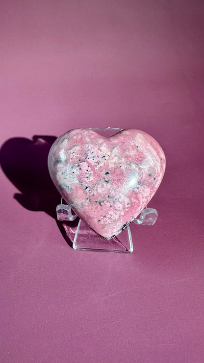 Peruvian Rhodonite Heart – Option A
