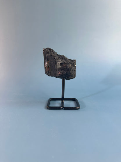 Raw Black Tourmaline on Pinned Stand – Option  C