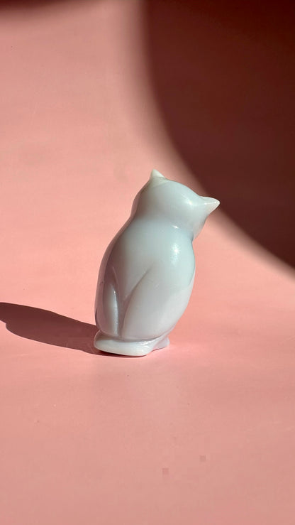 Blue Chalcedony Owl Carving (Large & Small) - You Pick!