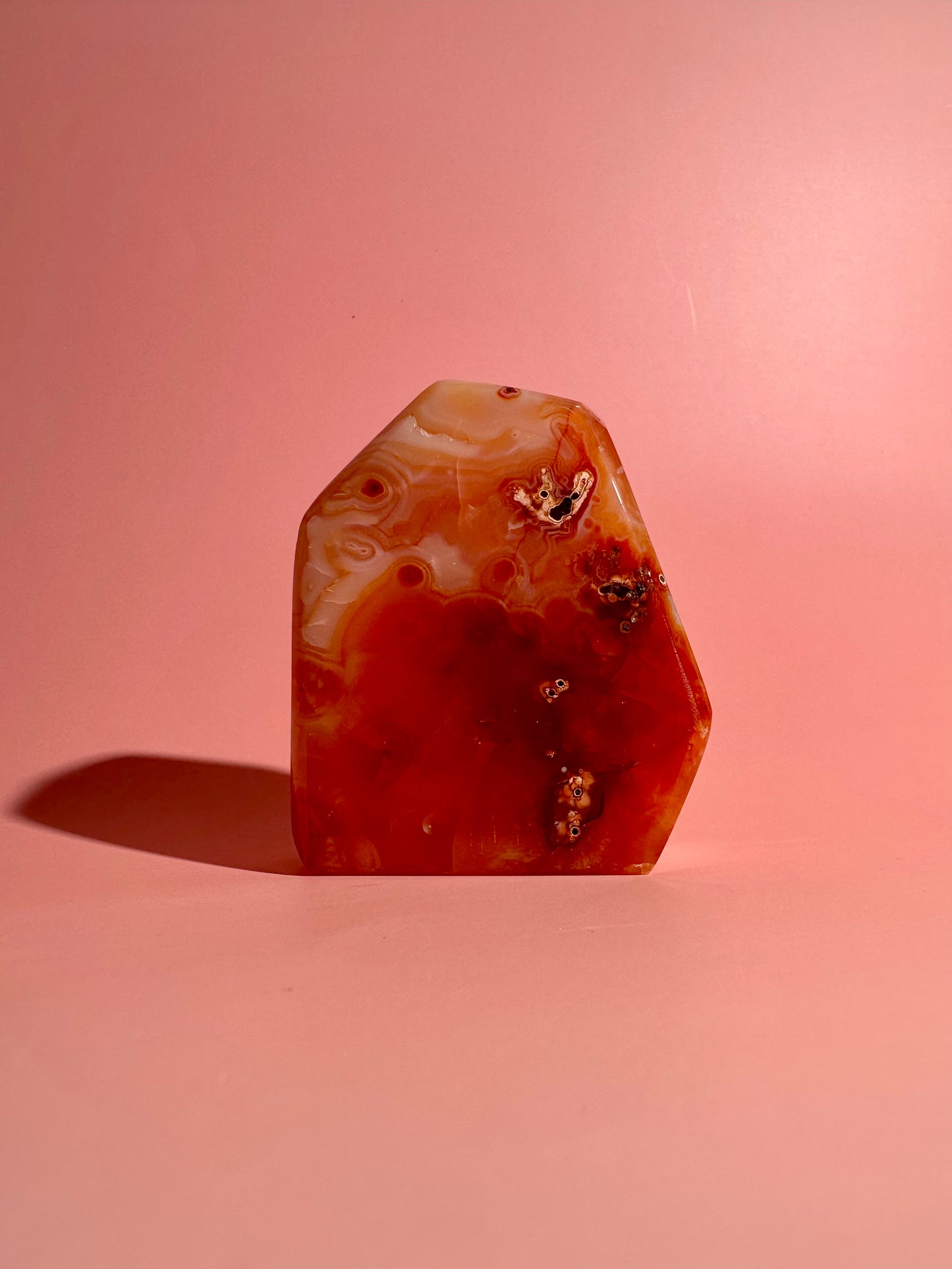 Carnelian Agate Geometric Freeform – Option D | Empowerment, Joy & Transformation Energy