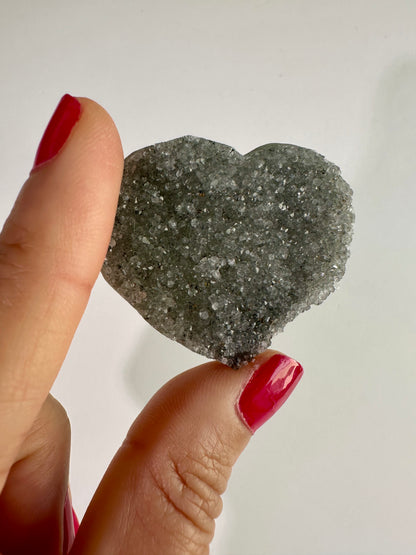 Small Druzy Amethyst Heart - F