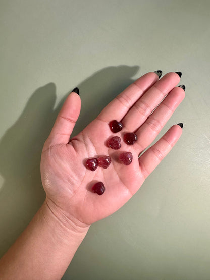 Teeny Strawberry Quartz Heart