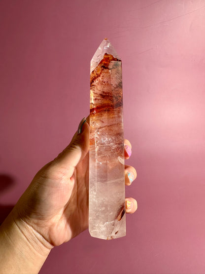 Perfectly Imperfect Fire Quartz Tower – Option D Misfit | Empowerment Crystal