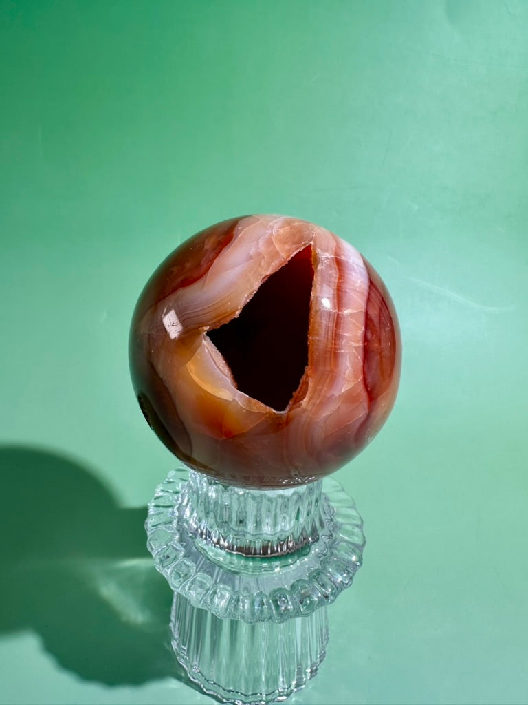 Carnelian Sphere – Option N | Collector Crystal, Passion, Vitality & Success