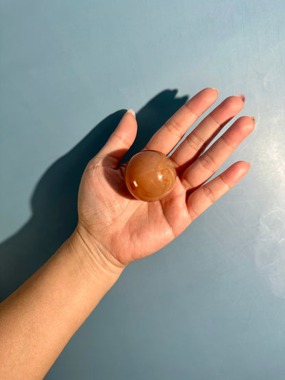Carnelian Sphere – Option C | Collector Crystal, Strength & Personal Growth