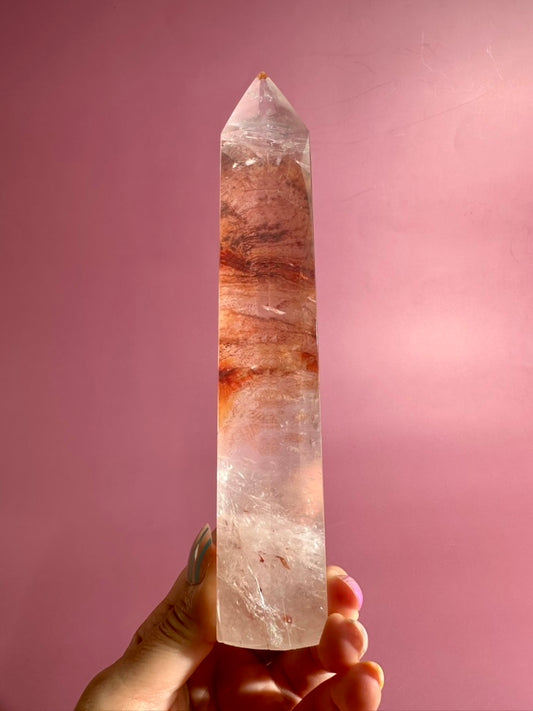 Perfectly Imperfect Fire Quartz Tower – Option D Misfit | Empowerment Crystal