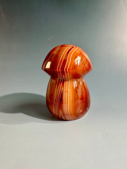 Carnelian Mushroom Carving – Option B | Creativity, Joy & Positive Energy
