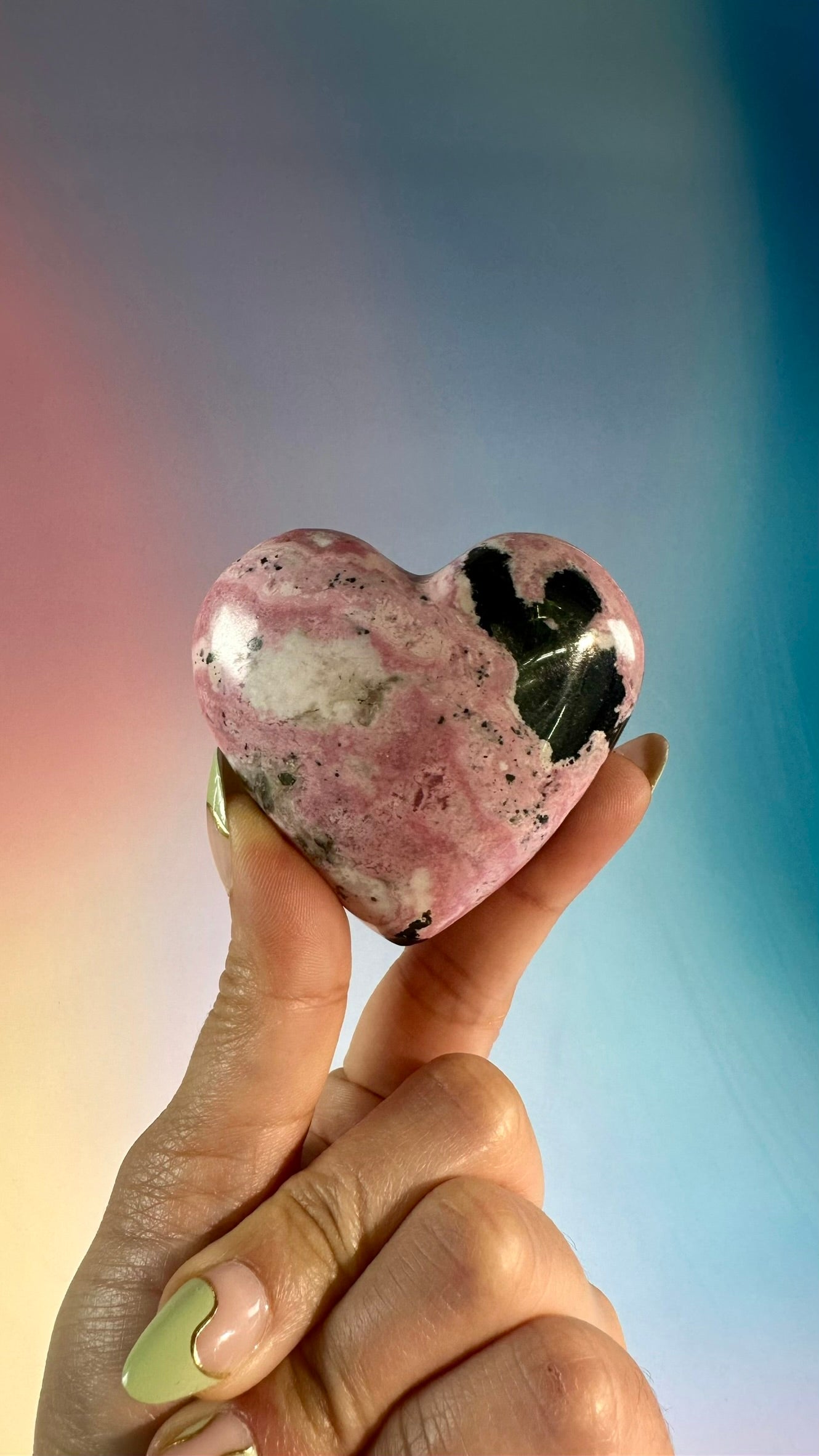 Peruvian Rhodonite Heart – Option C