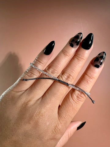 2mm Clear Quartz Adjustable Beaded Bracelet