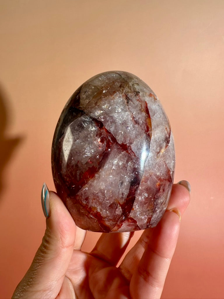 Fire Quartz Standing Freeform Option D | Premium Hematoid Quartz Crystal