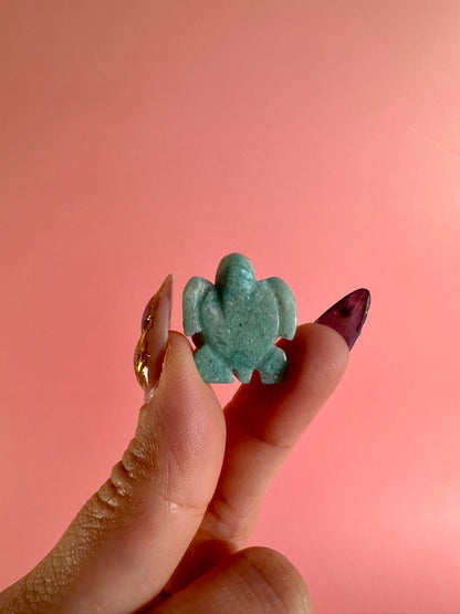 Mini Amazonite Sea Turtle | Crystal Carving