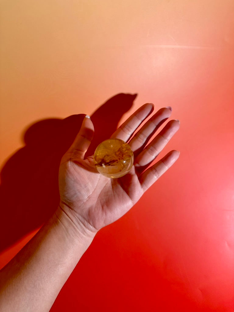 Golden Healer Sphere – Option B | Collector Crystal, Abundance & Spiritual Harmony
