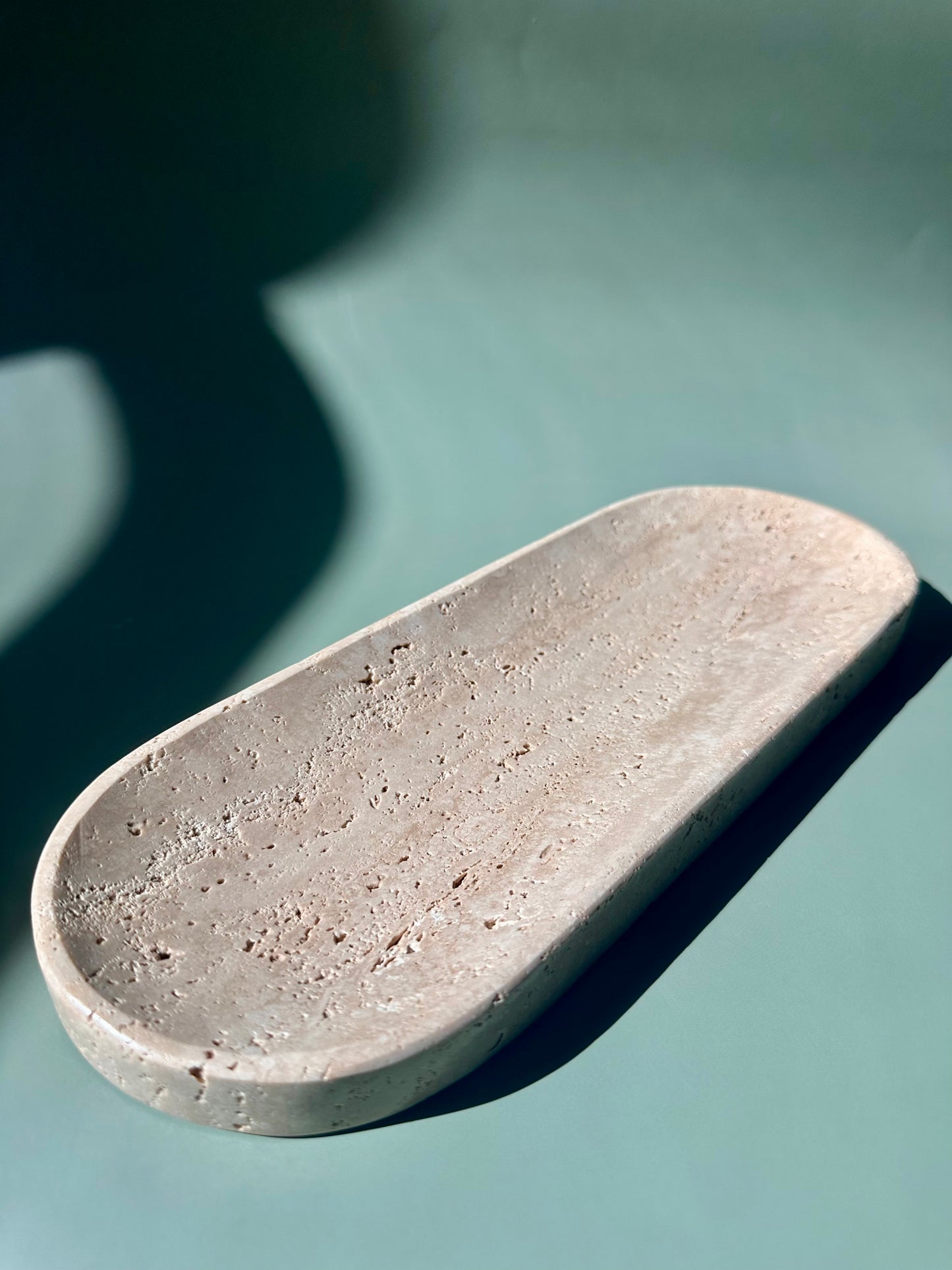 Travertine Long Oval Tray