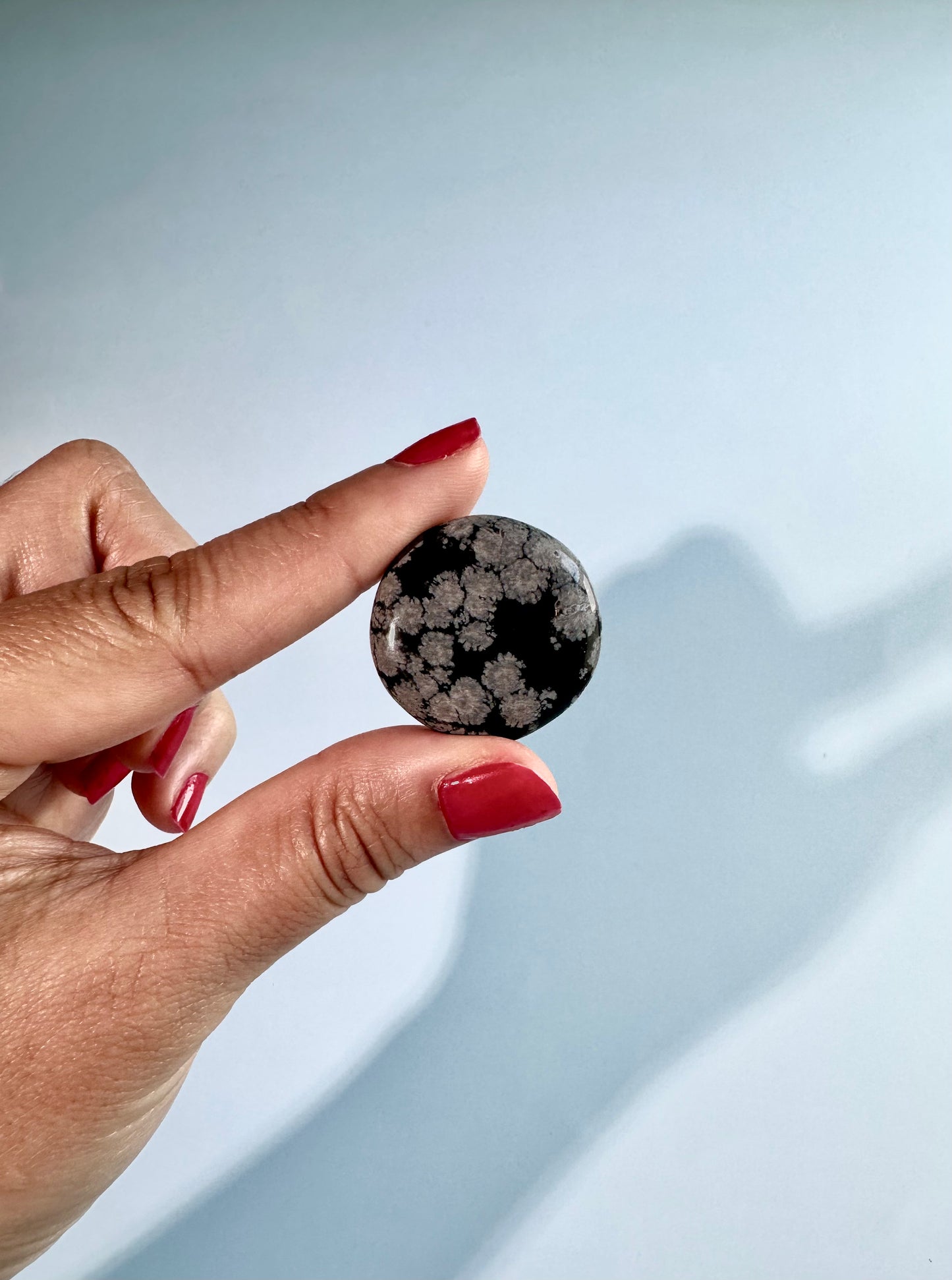 Snowflake Obsidian Mini Flat Palm