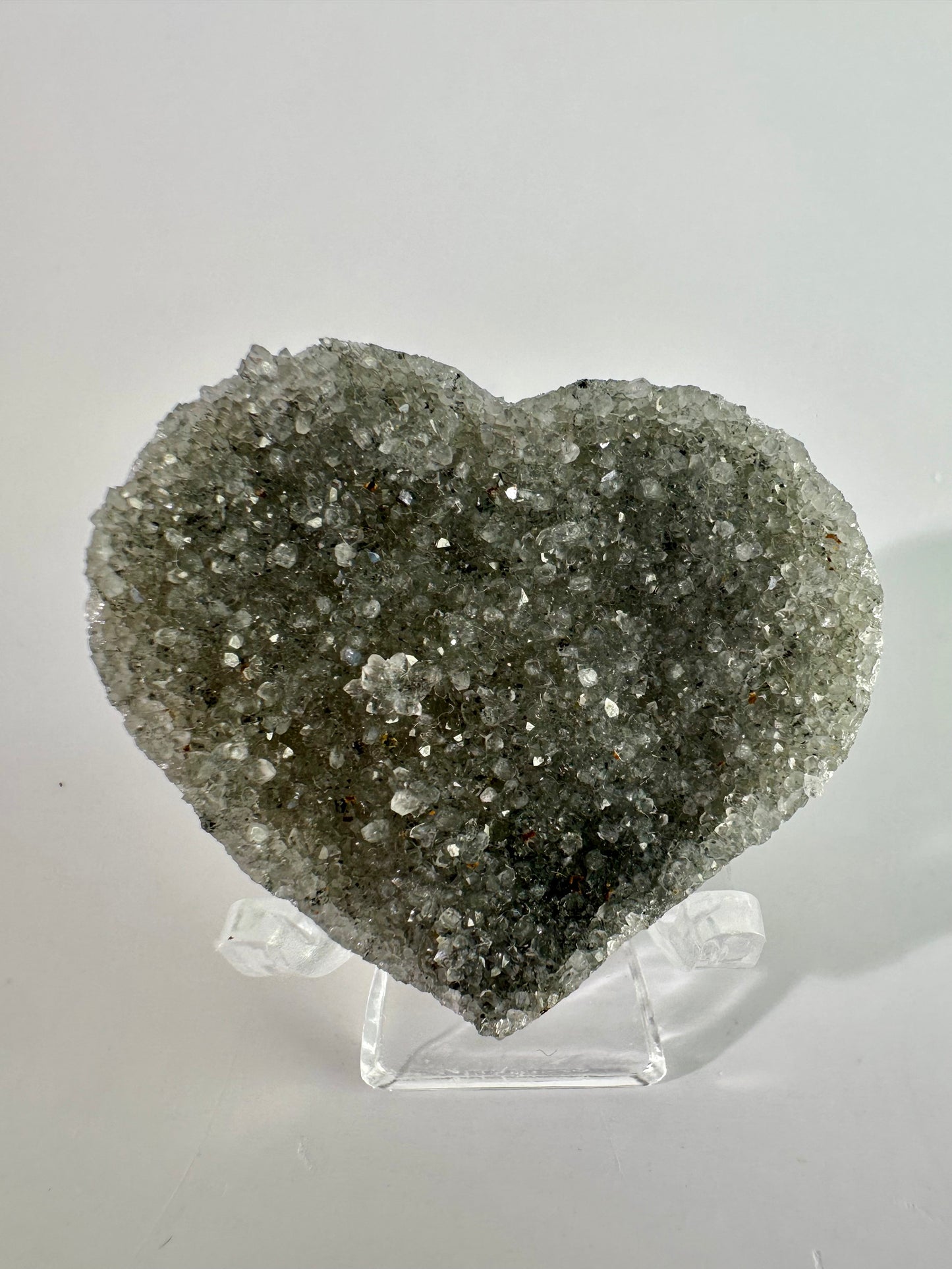 Small Druzy Amethyst Heart - F