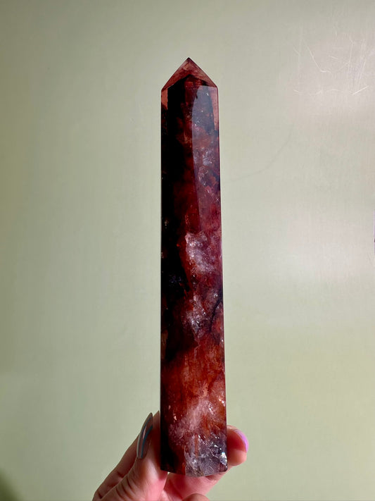 Fire Quartz Tower – Option E | Clarity, Vitality & Manifestation Energy