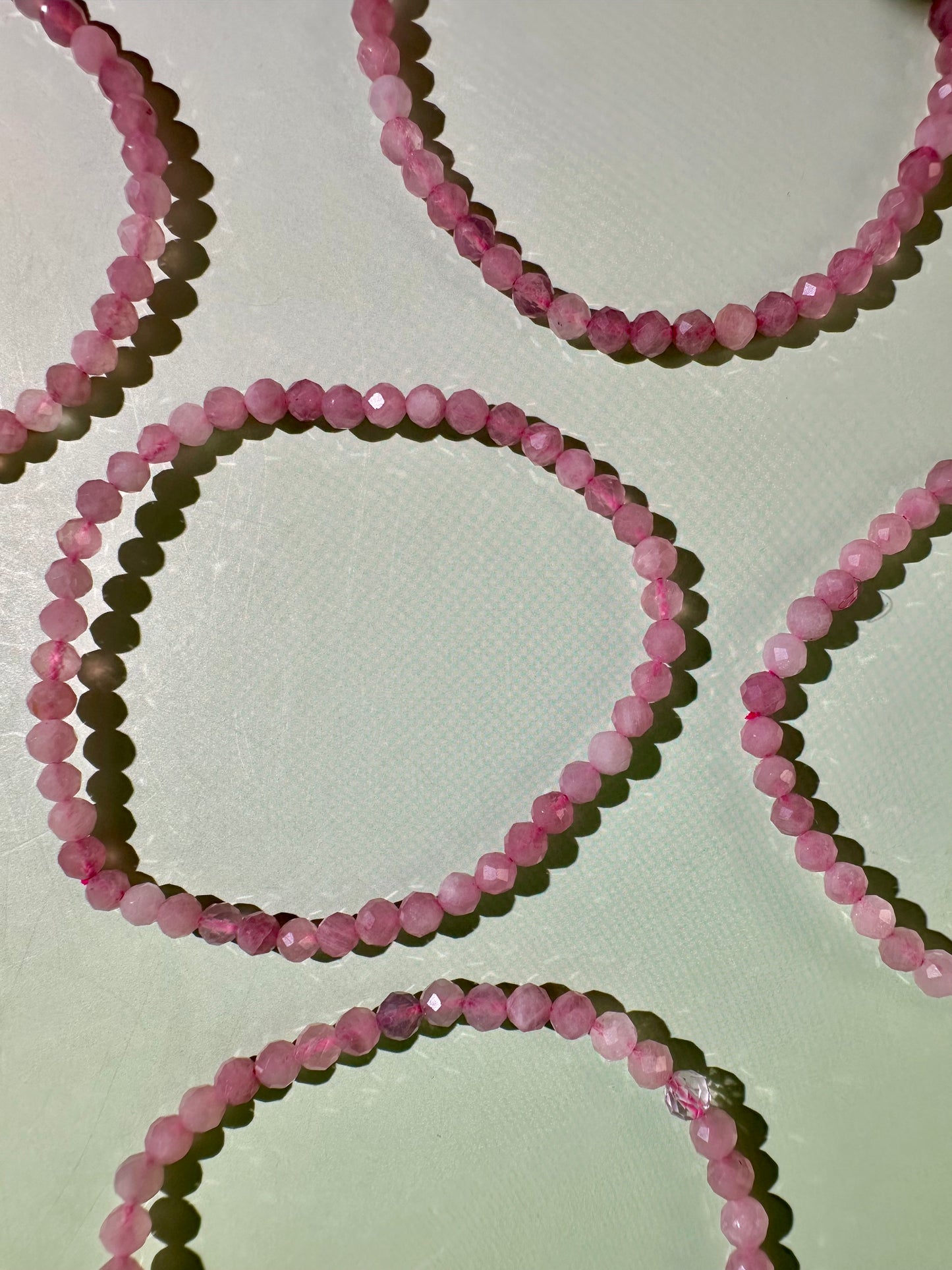 3mm Faceted Lavender Rose Quartz Bracelet | Love & Peace Energy