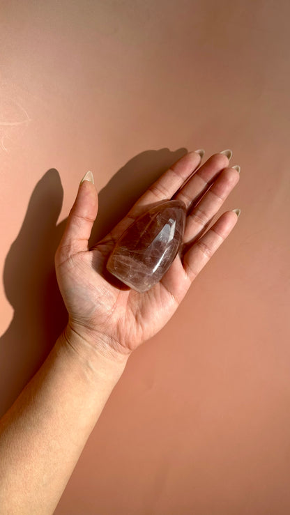 Small Rose Quartz Standing Freeform – Option C