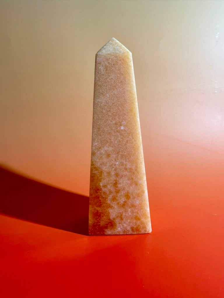 Orange Calcite Tower – Option F | Collector Statement Crystal, Vitality & Creative Energy