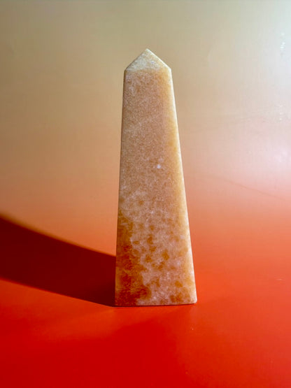 Orange Calcite Tower – Option F | Collector Statement Crystal, Vitality & Creative Energy