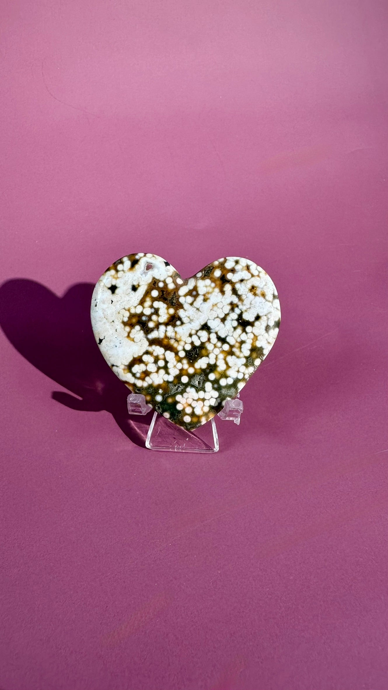 Ocean Jasper Heart Carving – Option M