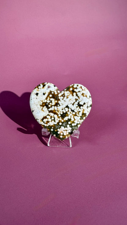 Ocean Jasper Heart Carving – Option M